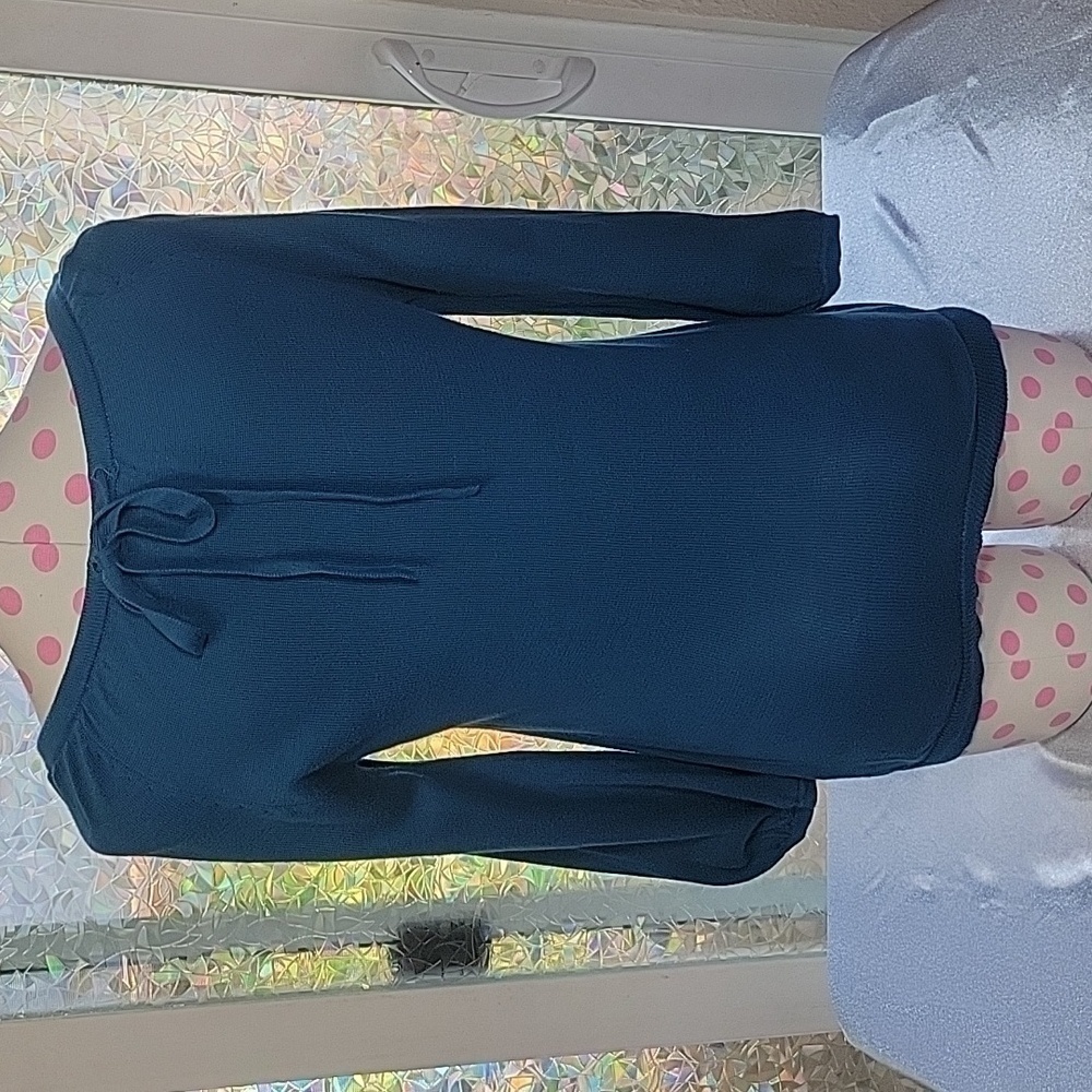 Y2k Vintage Juicy Couture Blue Cotton Button Up Cardigan Sweater SZ:M - Picture 3 of 11